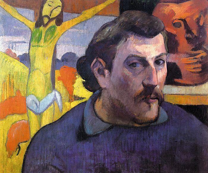 Paul Gauguin Self Portrait with Yellow Christ oil painting picture